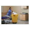 Rubbermaid® Commercial Vented Round Brute® Container, 44 gal, Plastic, Yellow Indoor All-Purpose Waste Bins - Office Ready