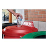 Rubbermaid® Commercial Vented Round Brute® Container, 32 gal, Plastic, Red Indoor All-Purpose Waste Bins - Office Ready