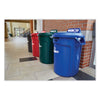 Rubbermaid® Commercial Vented Round Brute® Container, 32 gal, Plastic, Red Indoor All-Purpose Waste Bins - Office Ready