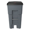 Rubbermaid® Commercial Brute® Roll-Out Heavy-Duty Container, 65 gal, Polyethylene, Gray Outdoor All-Purpose Waste Bins - Office Ready