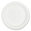 Boardwalk® Bagasse PFAS-Free Dinnerware, Plate, 9" dia, White, 500/Carton Plates, Bagasse - Office Ready