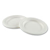 Boardwalk® Bagasse PFAS-Free Dinnerware, Plate, 6" dia, White, 1,000/Carton Plates, Bagasse - Office Ready