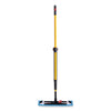 Rubbermaid® Commercial Adaptable Flat Mop Kit, 19.5 x 5.5 Blue Microfiber Head, 48" to 72" Yellow Aluminum Handle Wet Mop Pad Kits - Office Ready