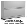 Alera® Lateral File, 2 Legal/Letter-Size File Drawers, Light Gray, 36" x 18.63" x 28" Lateral File Cabinets - Office Ready