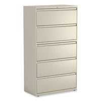 Alera® Lateral File, 5 Legal/Letter/A4/A5-Size File Drawers, Putty, 36
