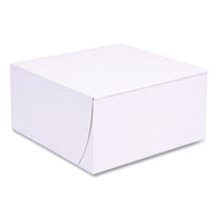 SCT® White One-Piece Non-Window Bakery Boxes, Standard, 8 x 8 x 4, White, Paper, 250/Bundle Bakery Food Containers - Office Ready