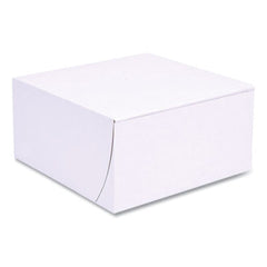 SCT® White One-Piece Non-Window Bakery Boxes, Standard, 8 x 8 x 4, White, Paper, 250/Bundle