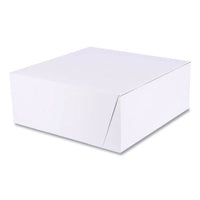 SCT® White One-Piece Non-Window Bakery Boxes, Standard, 10 x 10 x 4, White, Paper, 100/Bundle Bakery Food Containers - Office Ready