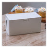 SCT® White One-Piece Non-Window Bakery Boxes, Standard, 9 x 5 x 4, White, Paper, 250/Bundle Bakery Food Containers - Office Ready