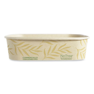 World Centric® No Tree™ Rectangular Containers, 16 oz, 4.7 x 6.8 x 1.6, Natural, Sugarcane, 300/Carton Takeout Food Containers - Office Ready