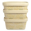 World Centric® No Tree™ Rectangular Containers, 32 oz, 4.7 x 6.8 x 3, Natural, Sugarcane, 300/Carton Takeout Food Containers - Office Ready