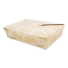 World Centric® No Tree™ Folded Takeout Containers, 50 oz, 6.2 x 8.5 x 1.85, Natural, Sugarcane, 200/Carton