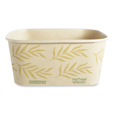 World Centric® No Tree™ Rectangular Containers, 32 oz, 4.7 x 6.8 x 3, Natural, Sugarcane, 300/Carton Takeout Food Containers - Office Ready