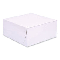 SCT® Bakery Boxes, Standard, 9 x 9 x 4, White, Paper, 200/Carton Bakery Food Containers - Office Ready
