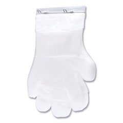 Inteplast Group Reddi-to-Go™ Poly Gloves on Wicket, One Size, Clear, 8,000/Carton