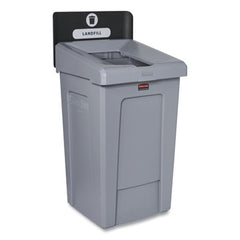 Rubbermaid® Commercial Slim Jim® Recycling Station 1-Stream, Landfill Recycling Station, 33 gal, Resin, Gray