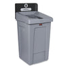Rubbermaid® Commercial Slim Jim® Recycling Station 1-Stream, Landfill Recycling Station, 33 gal, Resin, Gray Indoor Recycling Bins - Office Ready