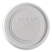 Eco-Products® Evolution World™ EcoLid® 25% Recycled Food Container Lid, Fits 12 to 32 oz Containers, White, Plastic, 500/Carton Takeout Food Containers - Office Ready