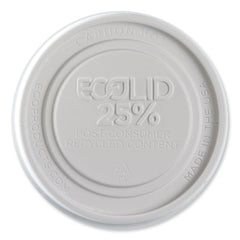 Eco-Products® Evolution World™ EcoLid® 25% Recycled Food Container Lid, Fits 12 to 32 oz Containers, White, Plastic, 500/Carton