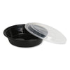GEN Food Containers, 16 oz, 6.29 x 6.29 x 1.96, Black/Clear, Plastic, 150/Carton Takeout Food Containers - Office Ready