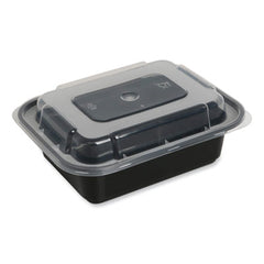 GEN Food Containers, 12 oz, 5.78 x 4.52 x 2.24, Black/Clear, Plastic, 150/Carton