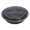 GEN Food Containers, 24 oz, 7.28 x 7.28 x 1.96, Black/Clear, Plastic, 150/Carton Takeout Food Containers - Office Ready