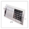 deflecto® Adjustable Sidewall Register Air Deflector, 10 x 3 x 5.5, Clear Register/Vent Deflectors - Office Ready