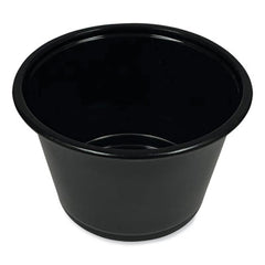 Boardwalk® Soufflé/Portion Cups, 4 oz, Polypropylene, Black, 2,500/Carton
