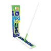Swiffer® Sweeper® Mop, 16.5 x 9 White Cloth Head, 46" Green/Silver Aluminum/Plastic Handle Wet/Dry Mop Pad - Office Ready