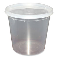 GEN Plastic Deli Containers, 24 oz, Clear, Plastic, 240/Carton Takeout Food Containers - Office Ready