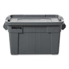 Rubbermaid® Commercial BRUTE® Tote with Lid, 14 gal, 27.5" x 16.75" x 10.75", Gray Covered Boxes & Bins - Office Ready