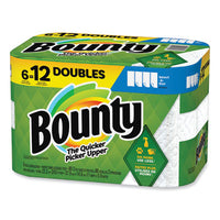 Bounty® Select-a-Size Kitchen Roll Paper Towels, 2-Ply, 6 x 11, White, 90 Sheets/Double Roll, 6 Rolls/Carton Perforated Paper Towel Rolls - Office Ready