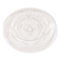 Boardwalk® Crystal-Clear Cold Cup Straw-Slot Lids, Fits 9 oz Squat/12 oz PET Cups, 100/Pack Cold Cup Lids - Office Ready