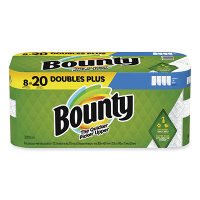 Bounty Essentials Select-A-Size Paper Towels, White, 2 Double Rolls = 4  Regular Rolls, 2 Count