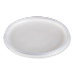 Dart® Plastic Lids for Foam Cups, Bowls & Containers, Bowls and Containers, Vented, Fits 12-60 oz, Translucent, 100/Pack, 10 Packs/Carton