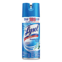LYSOL® Brand Disinfectant Spray, Spring Waterfall, Liquid, 12.5 oz Aerosol Spray, 12/Carton Disinfectants/Sanitizers - Office Ready