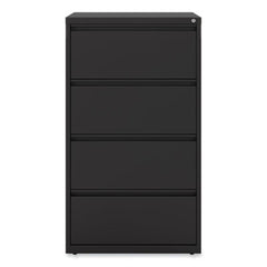 Alera® Lateral File, 4 Legal/Letter-Size File Drawers, Black, 30" x 18.63" x 52.5"