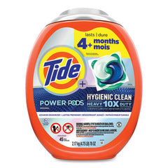 Tide?« Hygienic Clean Heavy 10x Duty Power Pods, Original Scent, 76 oz Tub, 45 Pods, 4/Carton