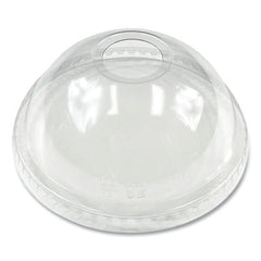 Boardwalk® PET Cold Cup Dome Lids, Fits 9 oz to 12 oz PET Cups, Clear, 100/Pack