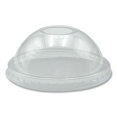 Boardwalk® PET Cold Cup Dome Lids, Fits 9 oz to 10 oz PET Cups, Clear, 100/Pack