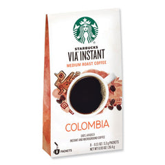 Starbucks® VIA™ Ready Brew Coffee, Colombia, 1.4 oz Packet, 8/Pack, 12 Packs/Carton