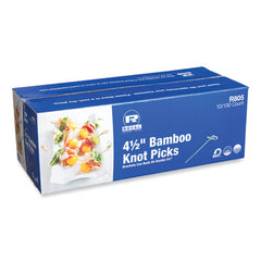 AmerCareRoyal® Knotted Bamboo Pick, Natural, 4.5", 100 Pack, 10 Packs/Carton