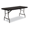 Iceberg iGear™ Fabric Table Top Cap Cover, Polyester, 30 x 96, Black Polyester Tablecloths - Office Ready