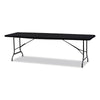 Iceberg iGear™ Fabric Table Top Cap Cover, Polyester, 30 x 96, Black Polyester Tablecloths - Office Ready