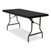 Iceberg iGear™ Fabric Table Top Cap Cover, Polyester, 30 x 96, Black Polyester Tablecloths - Office Ready
