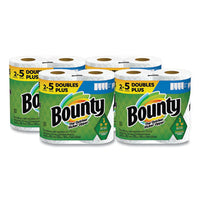 Bounty® Select-a-Size Kitchen Roll Paper Towels, 2-Ply, White, 6 x 11, 113 Sheets/Roll, 2 Double Plus Rolls/Pack, 4 Packs/Carton Perforated Paper Towel Rolls - Office Ready
