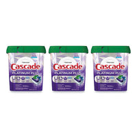 Cascade® Platinum Plus ActionPacs Dishwasher Detergent Pods, Fresh Scent, 28.4 oz Tub, 52/Tub, 3 Tubs/Carton Automatic Dishwasher Detergents - Office Ready