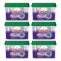 Cascade® Platinum Plus ActionPacs Dishwasher Detergent Pods, Fresh Scent, 20.7 oz Tub, 38/Tub, 6/Carton Automatic Dishwasher Detergents - Office Ready