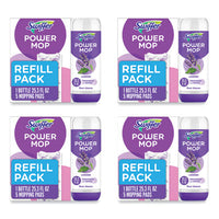 Swiffer® PowerMop Cleaning Solution and Pads Refill Pack, Lavender, 25.3 oz Bottle and 5 Pads per Pack, 4 Packs/Carton Floor Cleaners/Degreasers - Office Ready