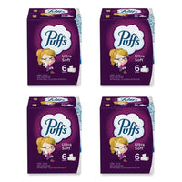 Puffs® Ultra Soft™ Facial Tissue, 2-Ply, White, 124 Sheets/Box, 6 Boxes/Pack, 4 Packs/Carton Facial Tissues - Office Ready
